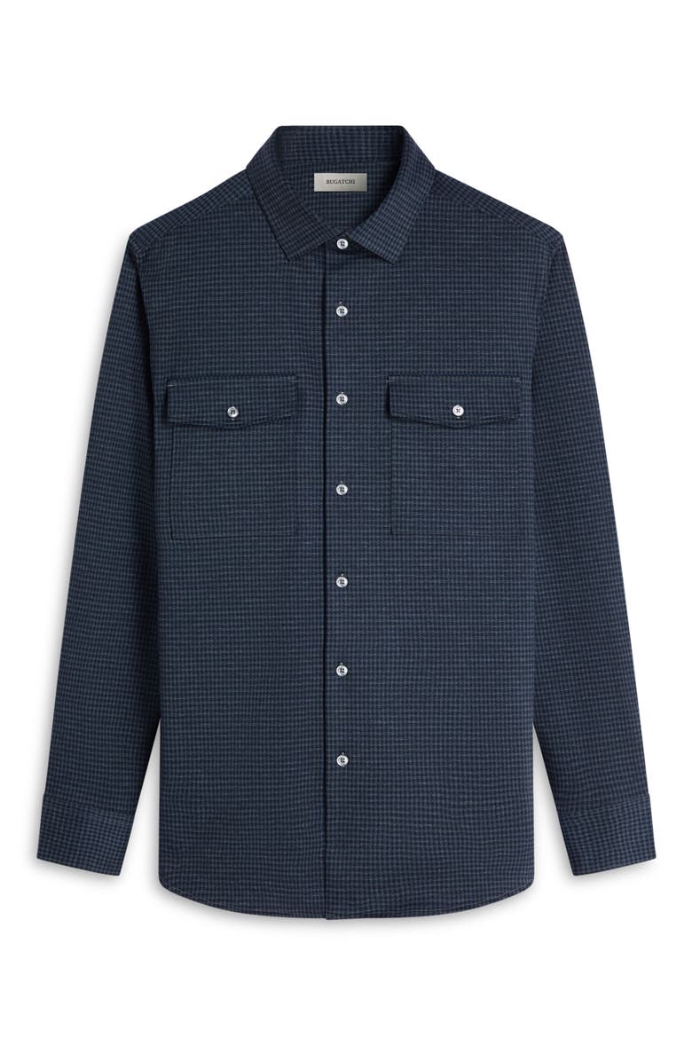 Knit Button-Up Shirt, Alternate, color, NAVY