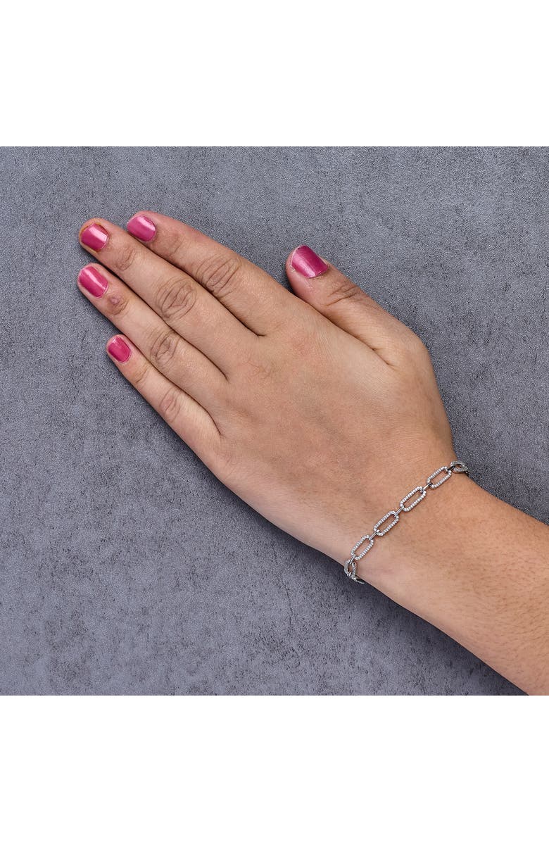 Haus of Brilliance 14K White Gold 1.00 Cttw Paperclip Link Bracelet, Alternate, color, White