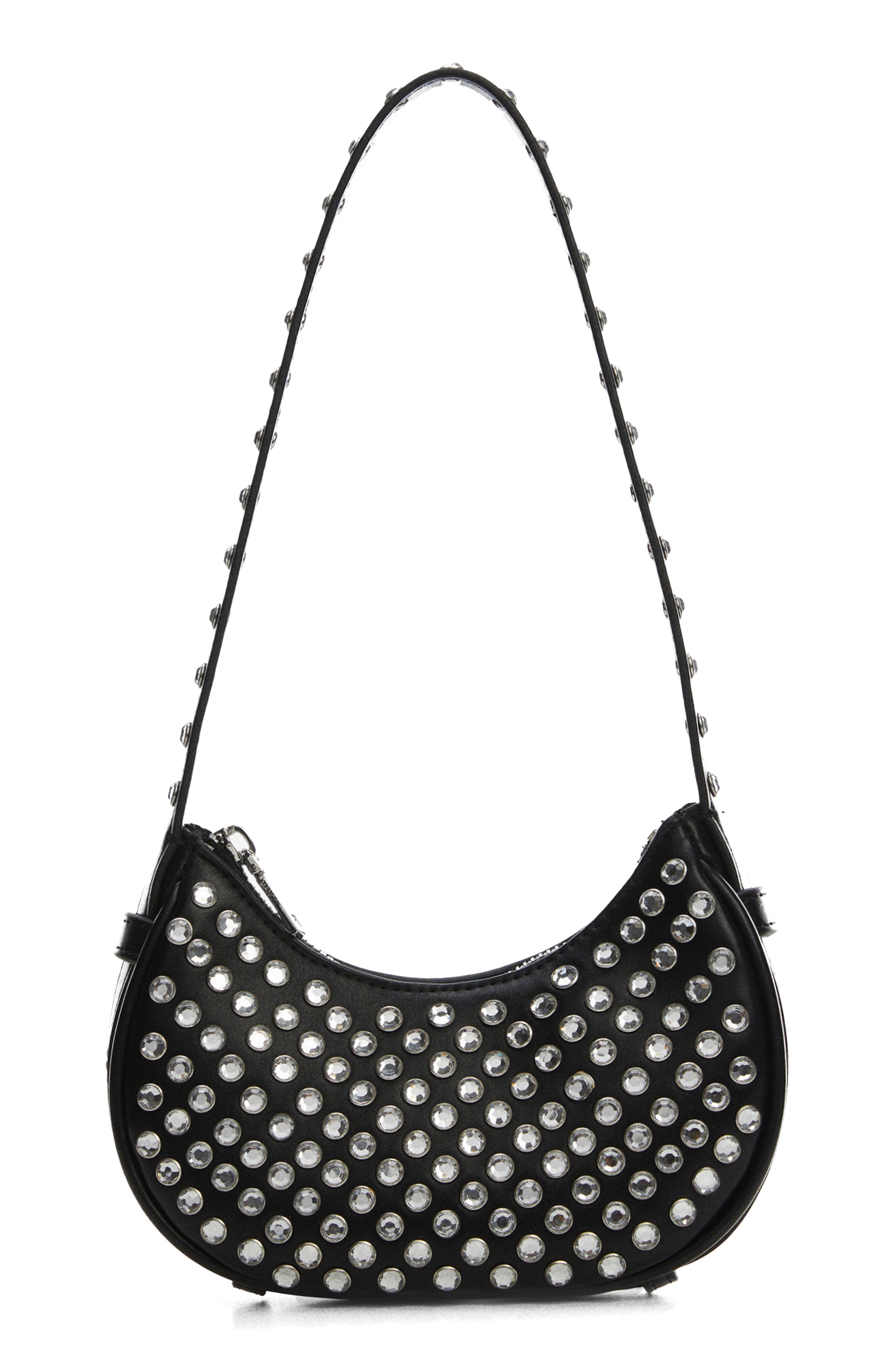 MANGO Studded Shoulder Bag, Main, color, 