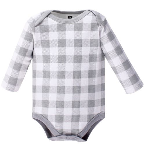 Hudson Baby Five-piece Collection Of Long-sleeve Cotton Bodysuits In Blue