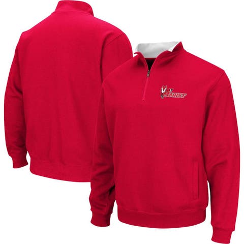 Men's Colosseum Red Marist Red Foxes Tortugas Quarter-Zip Sweatshirt