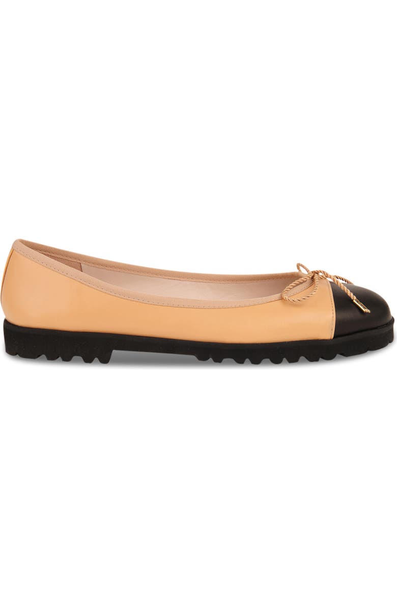 PAUL MAYER Bravo Lug Sole Ballet, Alternate, color, Black/ Beige Nappa Leather