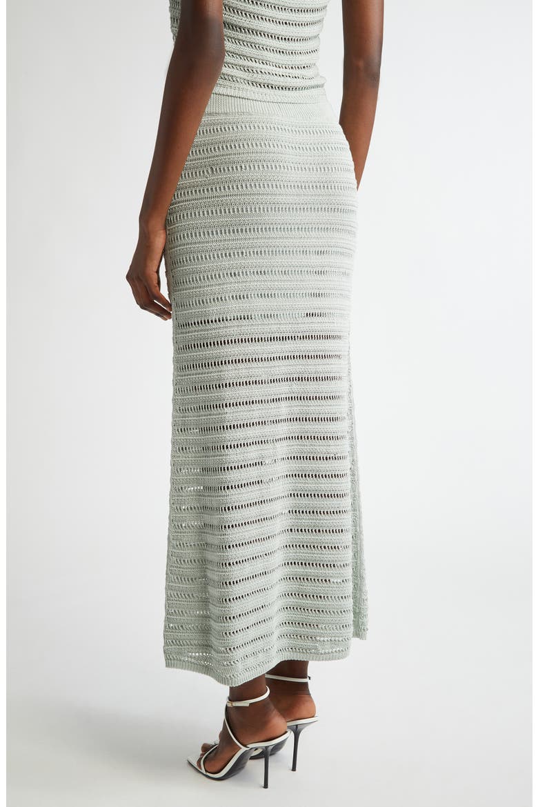 Lana Open Stitch Cotton Blend Maxi Skirt, Alternate, color, CASCADE