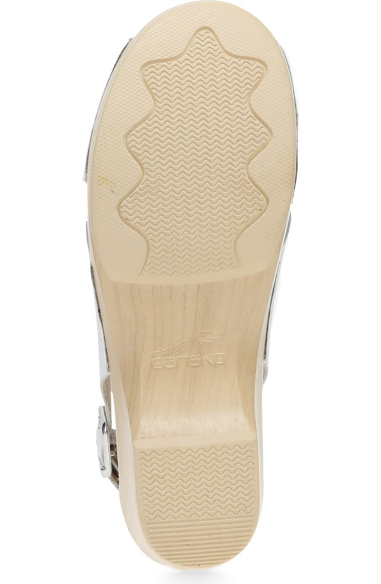 Dansko Sloane Slingback Platform Sandal, Alternate, color, White Full Grain