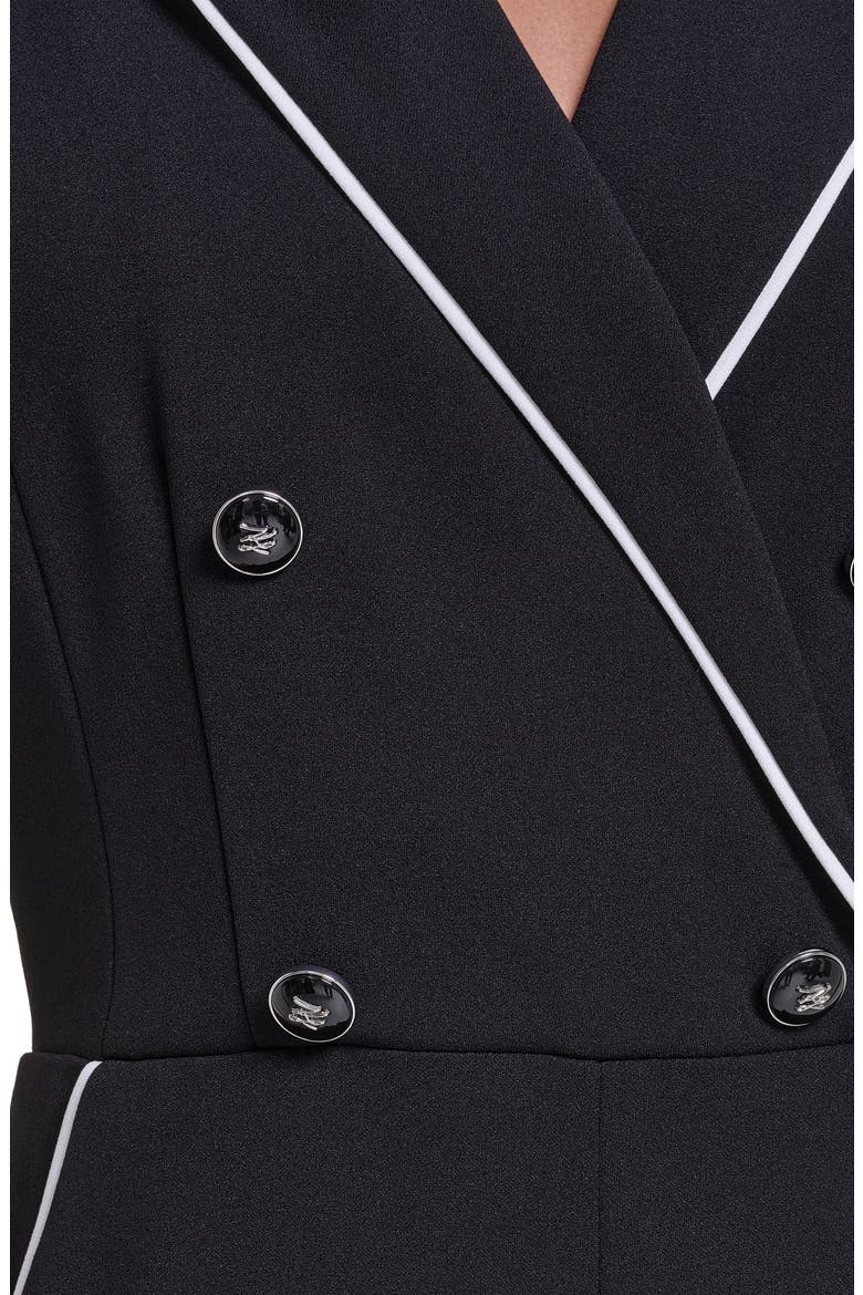 Contrast Piping Detail Scuba Crepe Jumpsuit, Alternate, color, BLACK/ SOFT WHITE