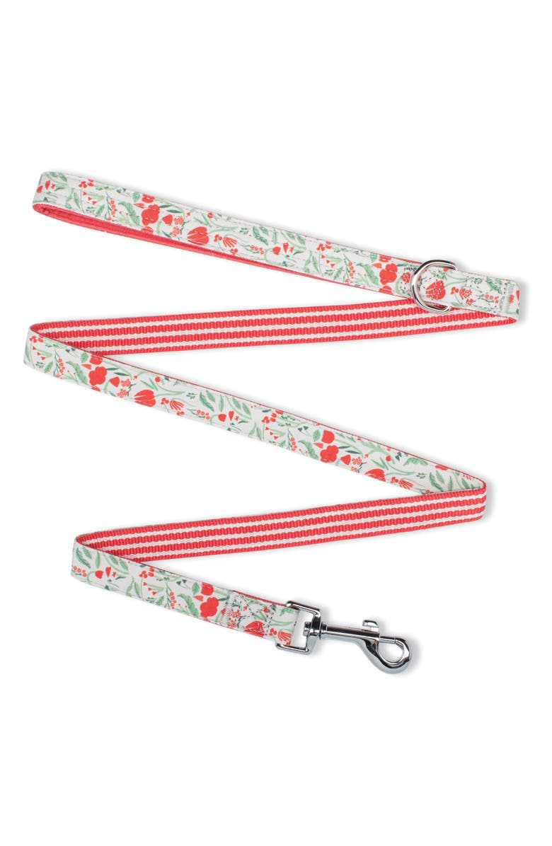 Fringe Studio Ditsy Floral Dog Leash, Main, color, Red