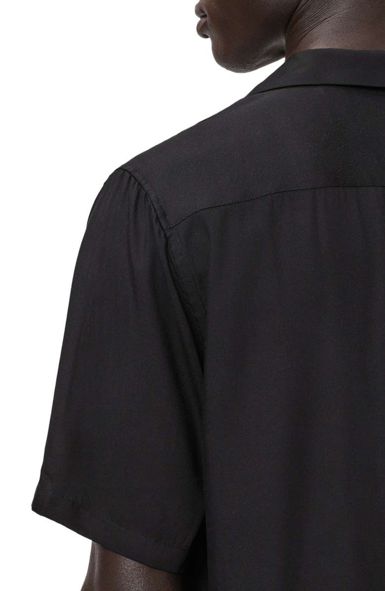 AllSaints Parsons Floral Camp Shirt, Alternate, color, Jet Black