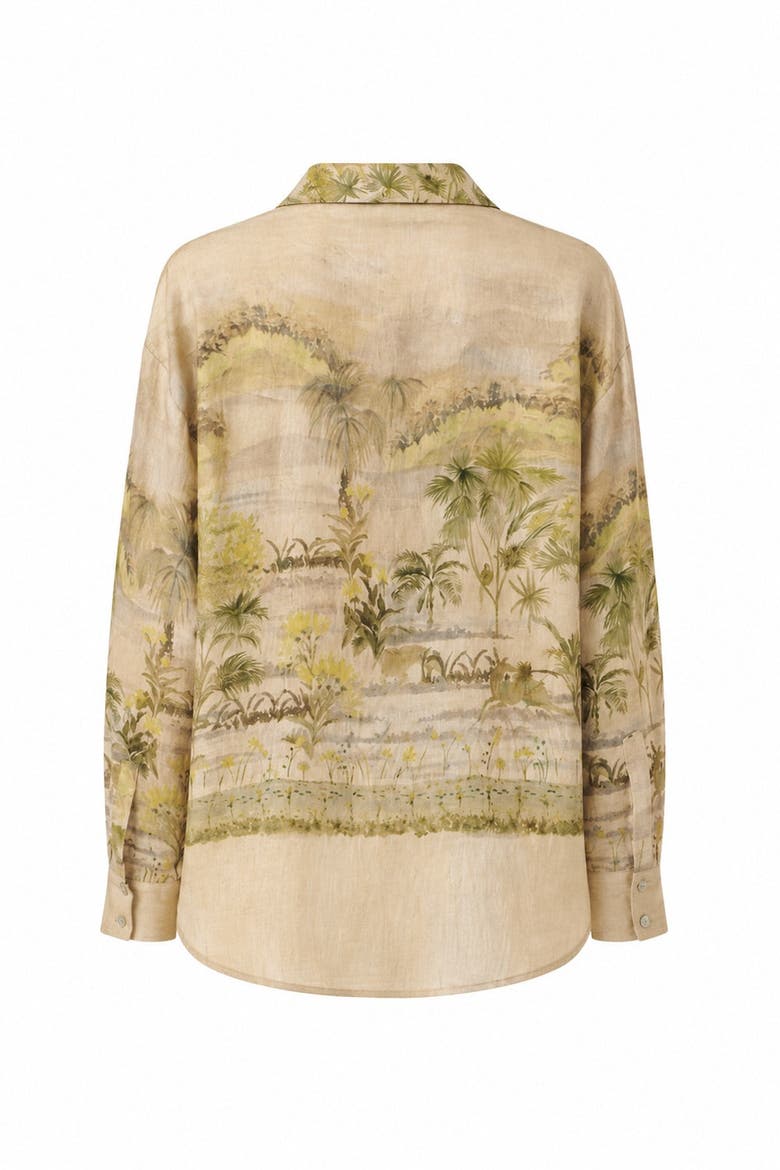 The Chic Coastal Inspired Shirt, Alternate, color, Beige Patterned