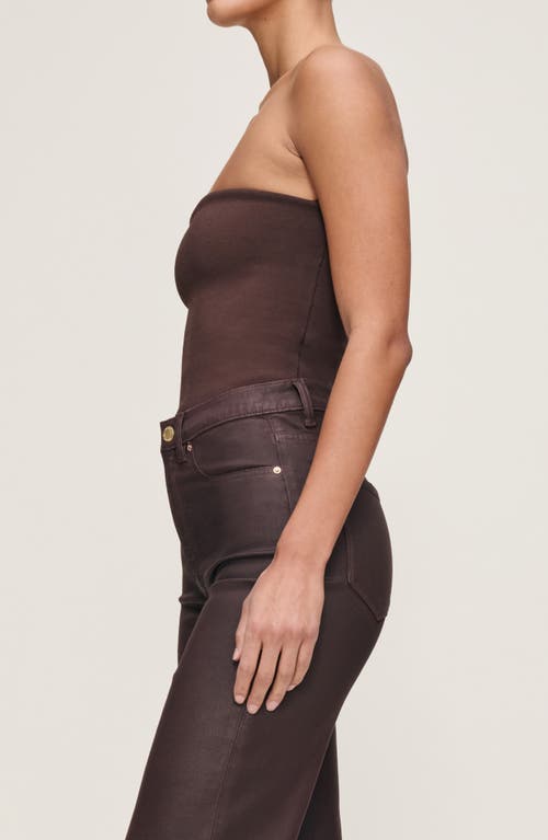 Dl1961 Instasculpt Fine Knit Tube Top In Brown
