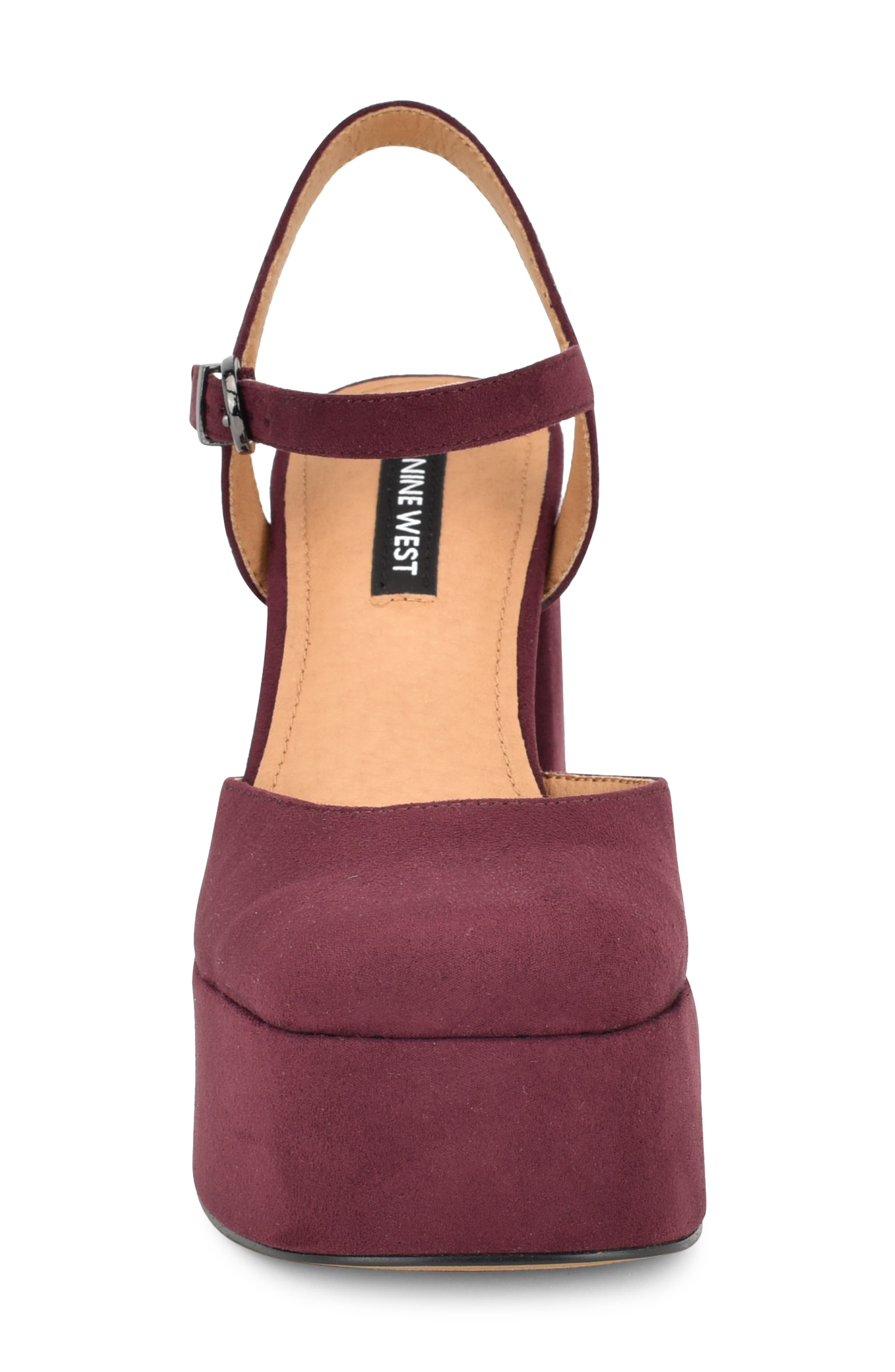 Nine West Stacie Platform Pump, Alternate, color, Dark Red