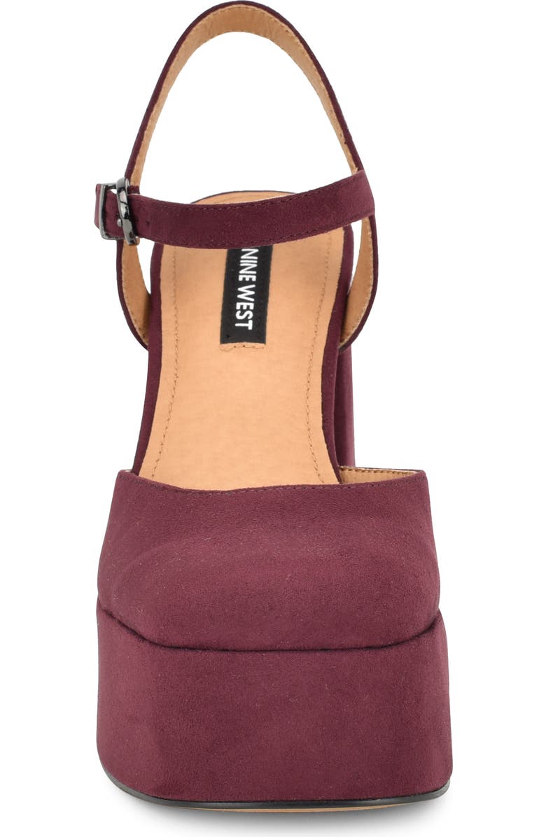 Nine West Stacie Platform Pump, Alternate, color, Dark Red