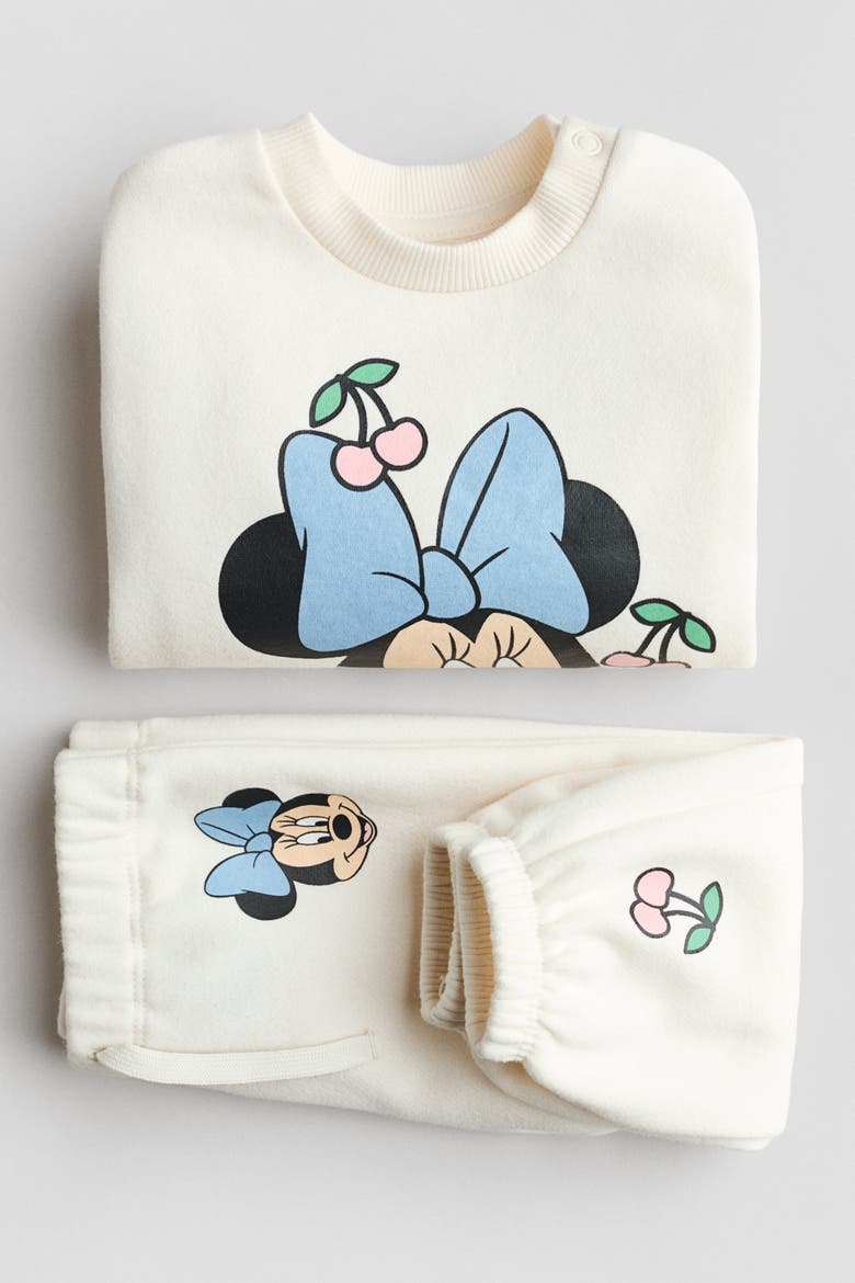 2-piece Printed Sweatshirt Set, Alternate, color, Cream/Minnie Mouse