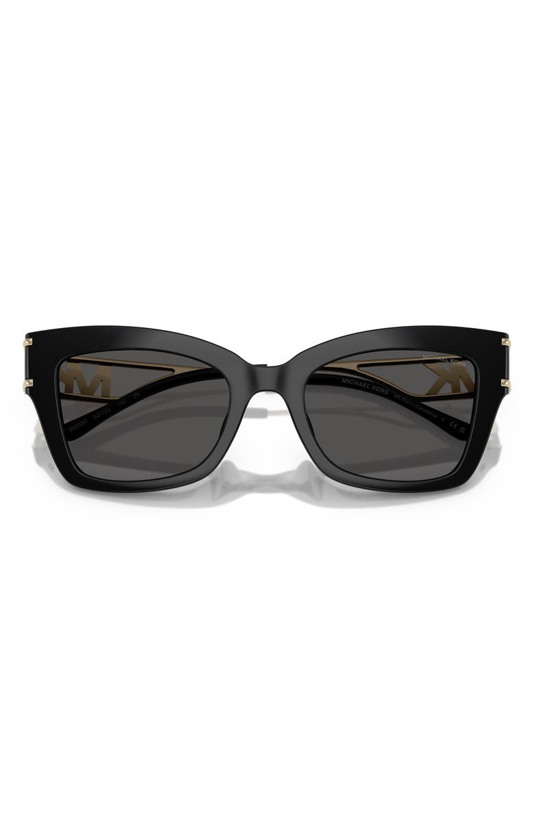 Michael Kors 52mm Square Sunglasses, Alternate, color, Black