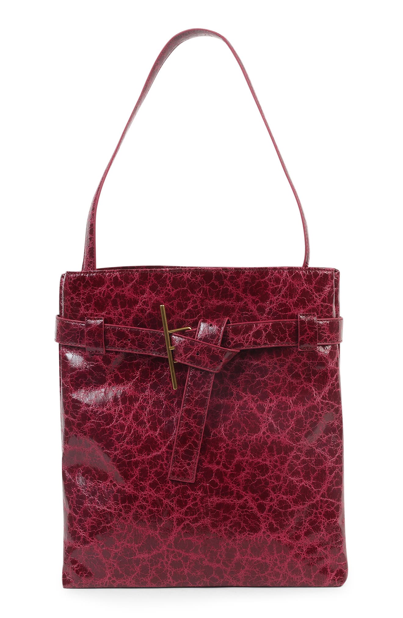 Dolce Vita North/South Crinkle Shoulder Bag, Main, color, Burgundy