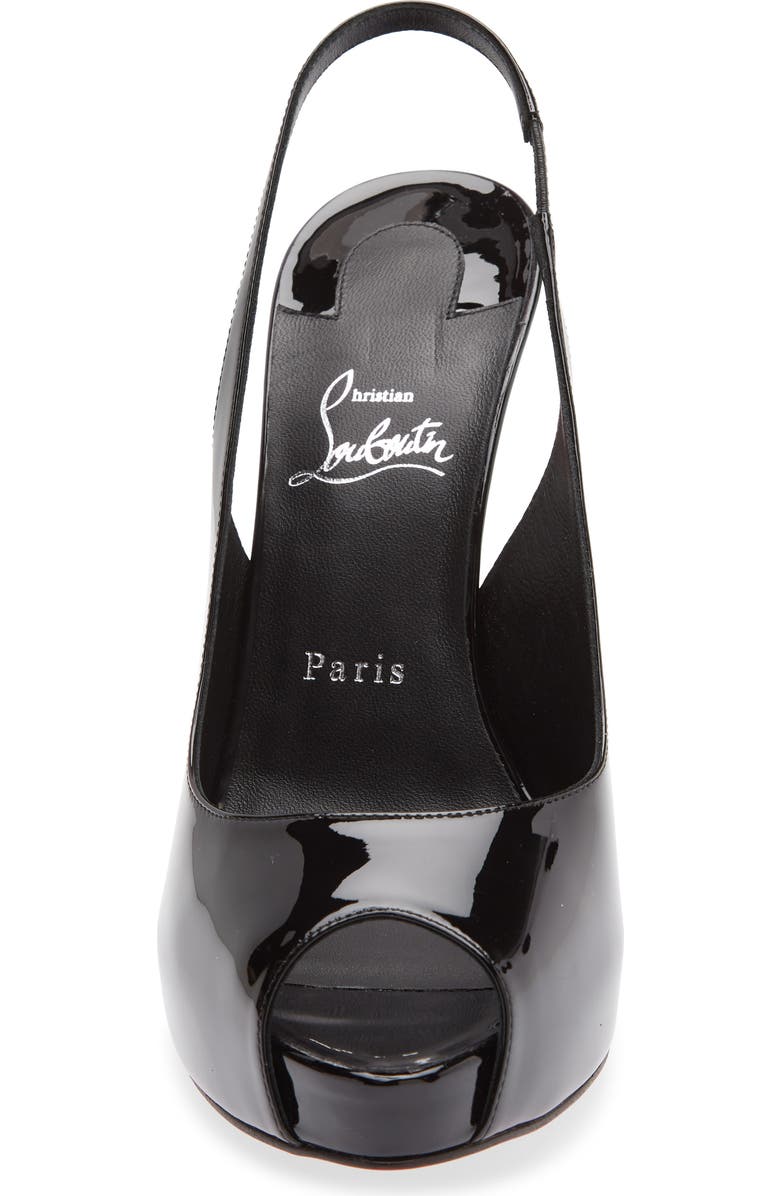 Christian Louboutin Lady Fanny Slingback Pump, Alternate, color, B439 Black/ Lin Black