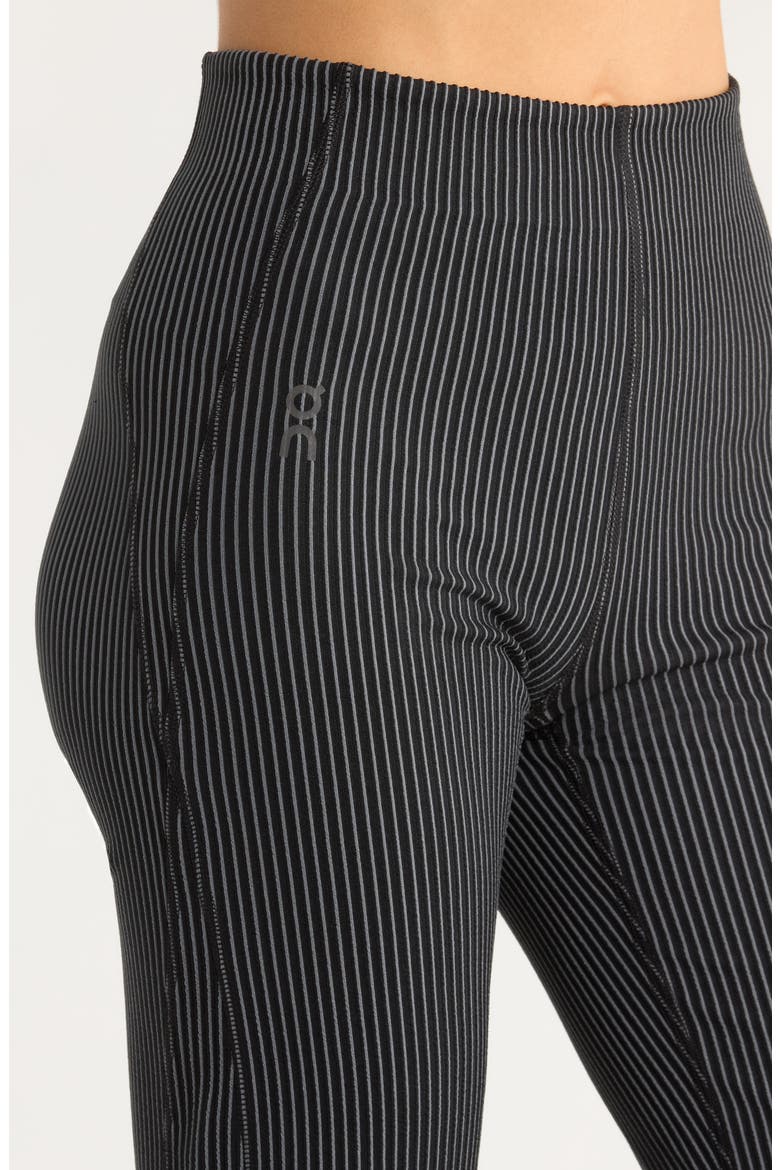 All Day Ribbed High Waist Pants, Alternate, color, BLACK/ ROCK