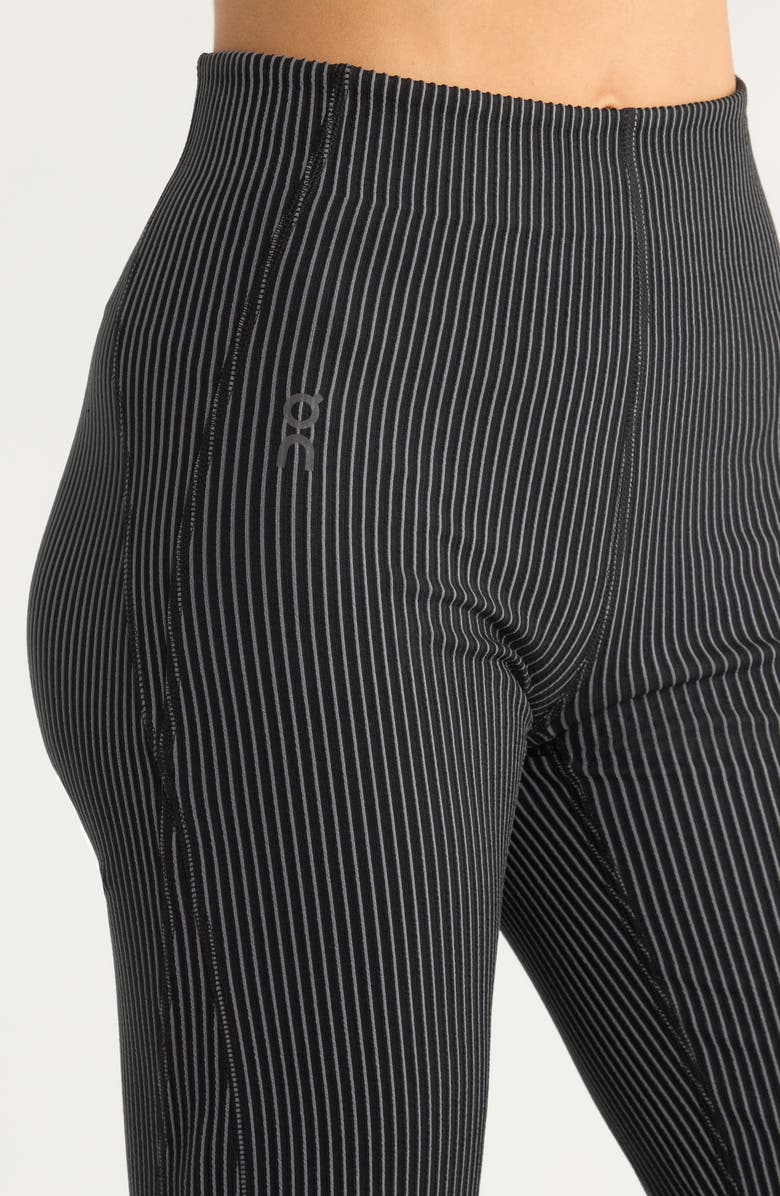 On All Day Ribbed High Waist Pants, Alternate, color, Black/ Rock