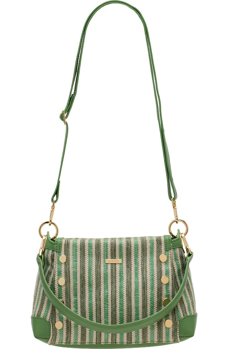 HAMMITT Medium Bryant Shoulder Bag, Alternate, color, Pickle Stripe/ Gold