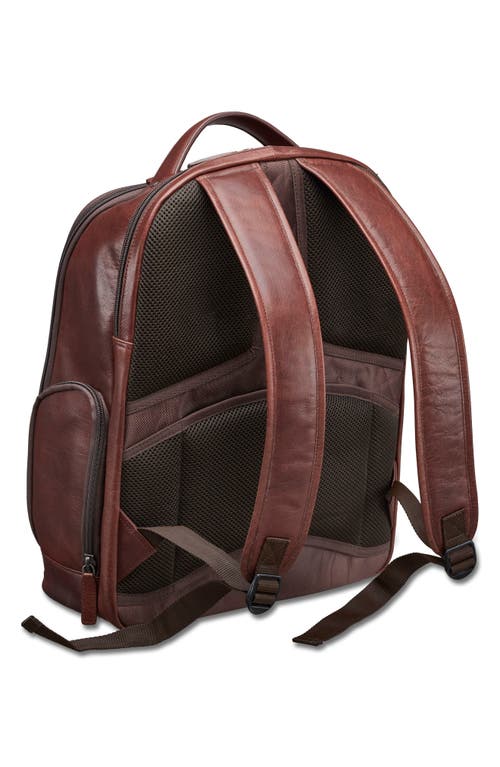 Mancini Rfid 15.6-inch Laptop Backpack In Brown