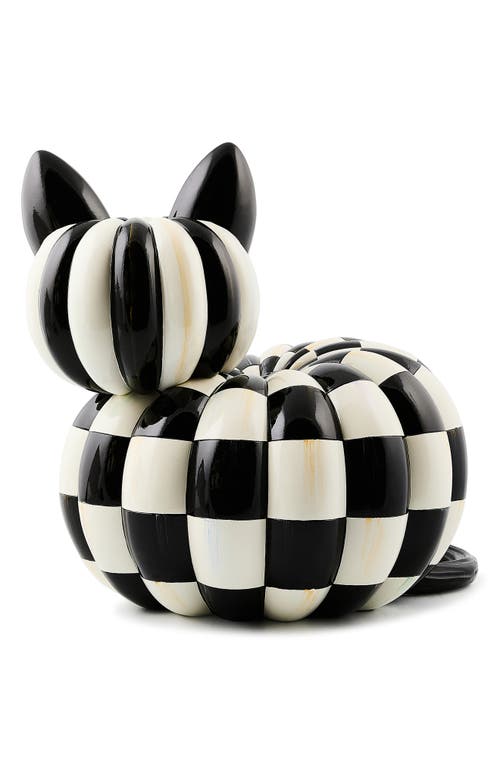 Mackenzie-childs Mackenzie Childs Courtly Check Illuminated Cat In Black