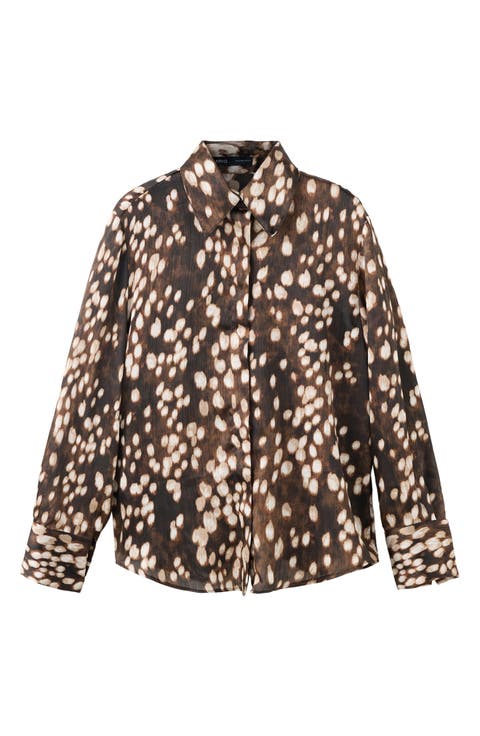 Dot Print Woven Shirt