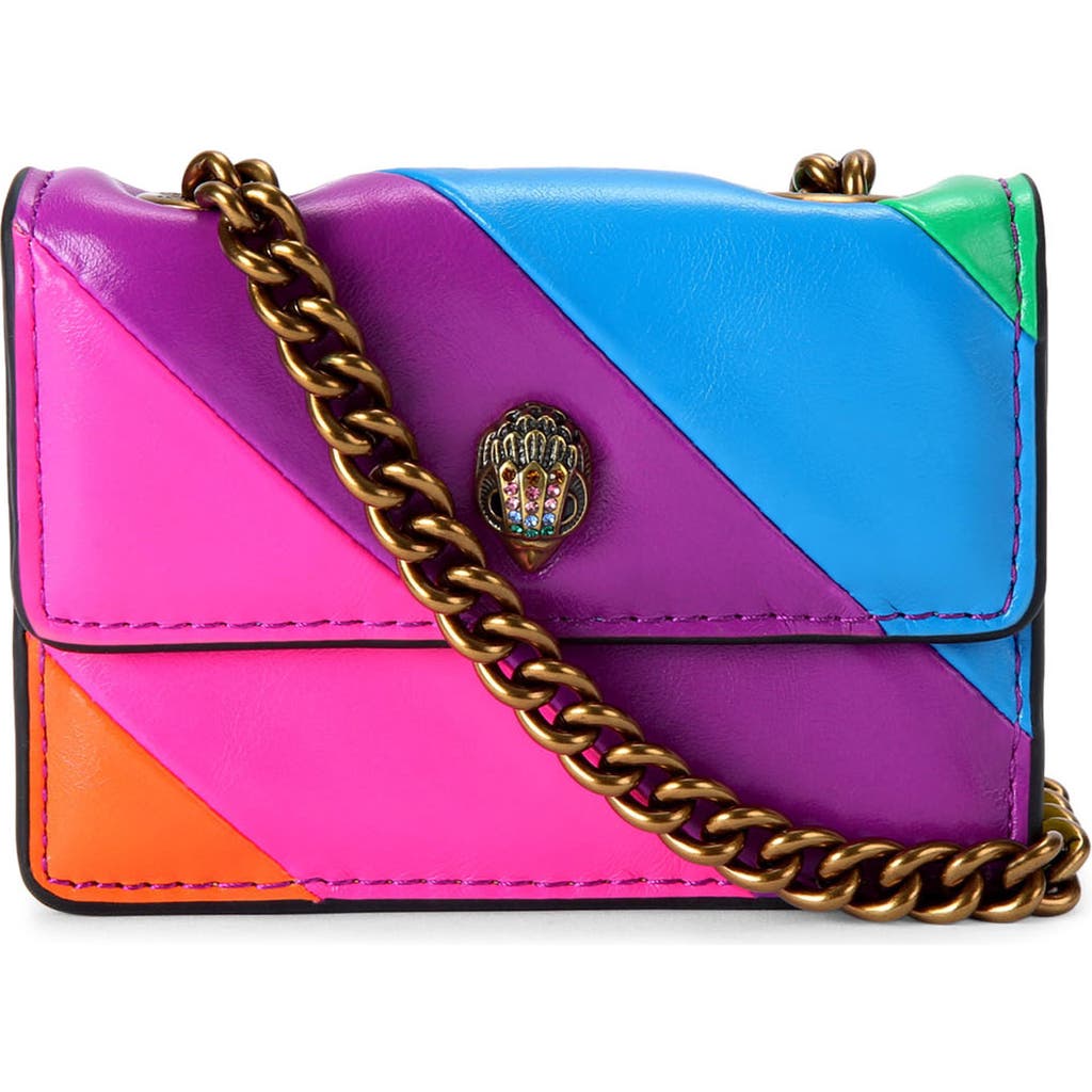 Kurt Geiger London Micro Kensington Crossbody Bag In Purple Multi