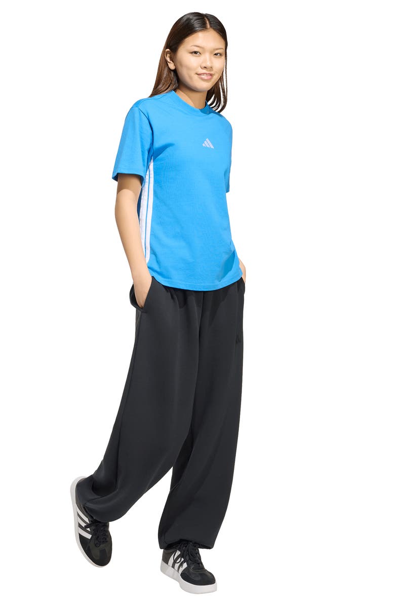 adidas Essential 3-Stripes T-Shirt, Alternate, color, Ray Blue/ White
