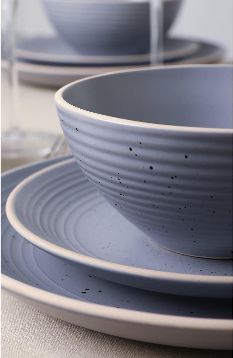 Stone Lain Lauren Stoneware 16-Piece Dinnerware Set, Alternate, color, Light Gray