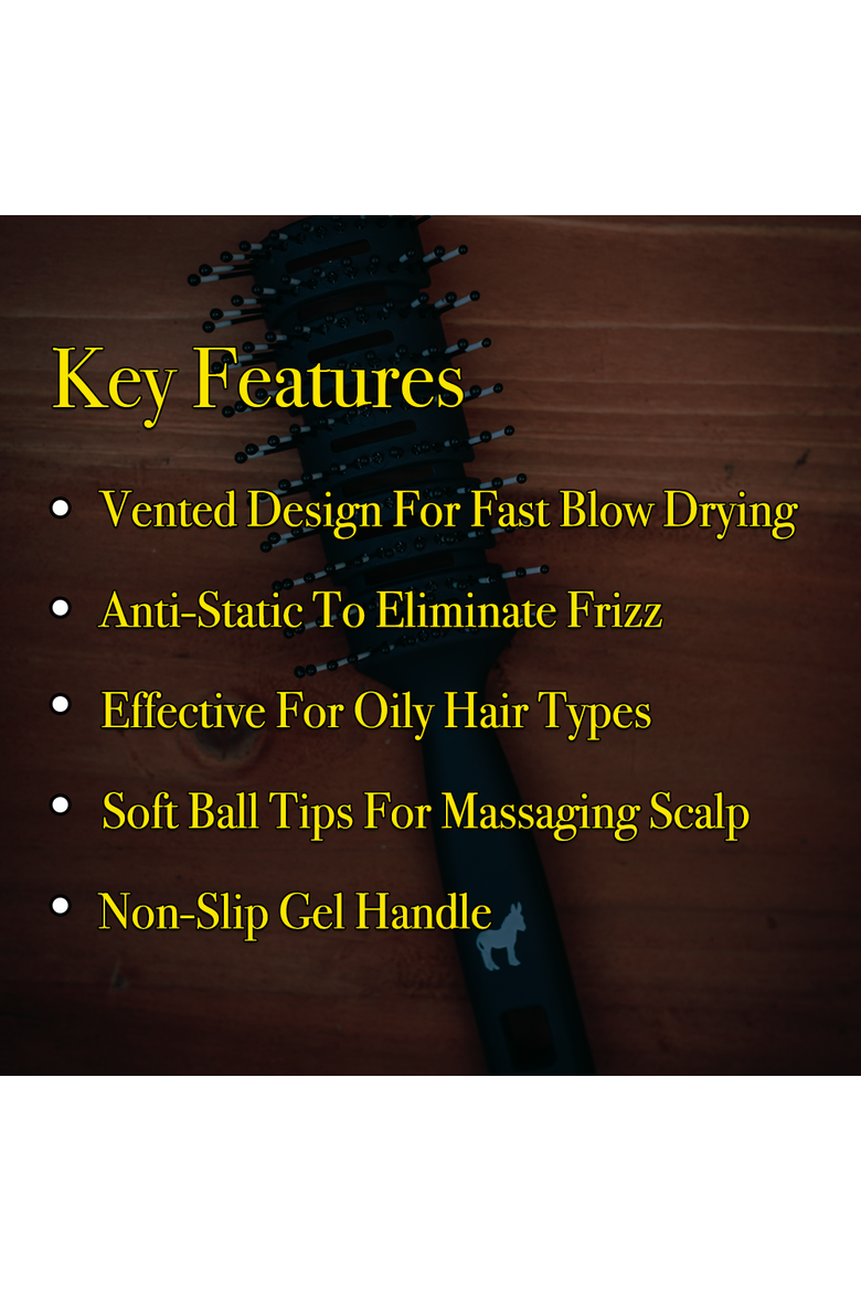 Ball Tipped Vented Hair Brush, Alternate, color, None