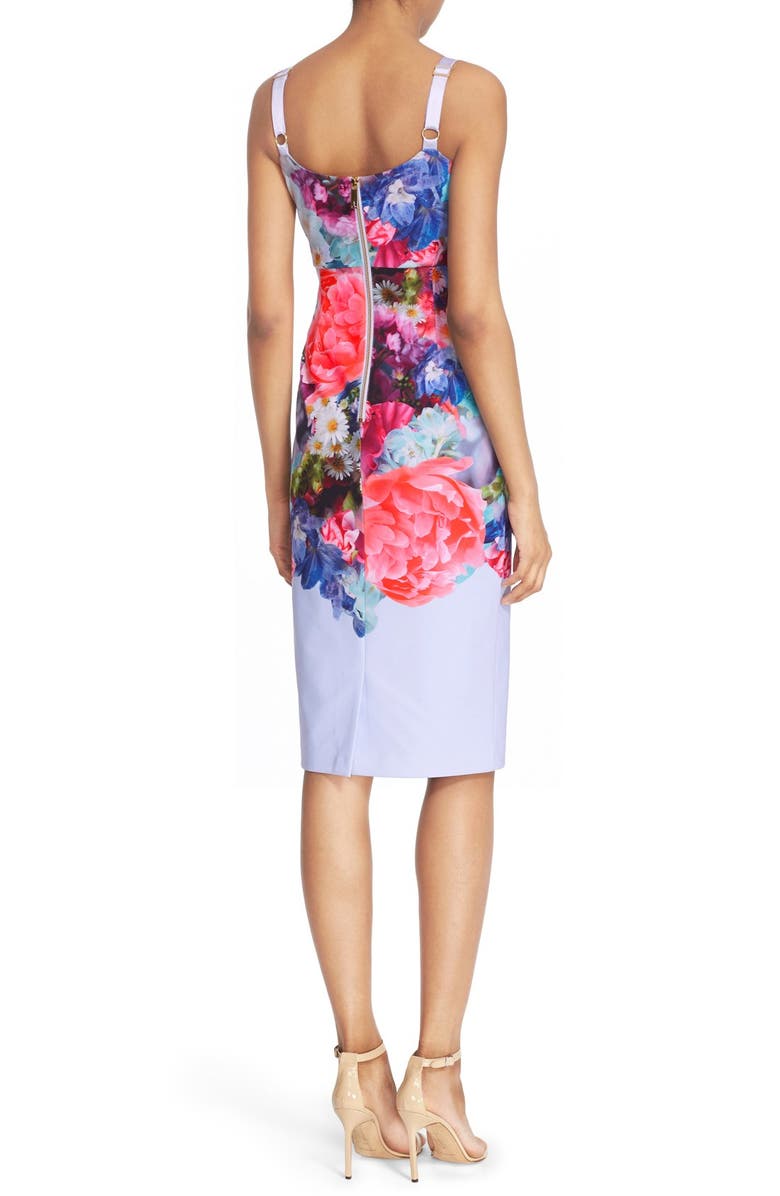 Ted Baker London 'Emore' Floral Print Strappy Sheath Dress, Alternate, color, 