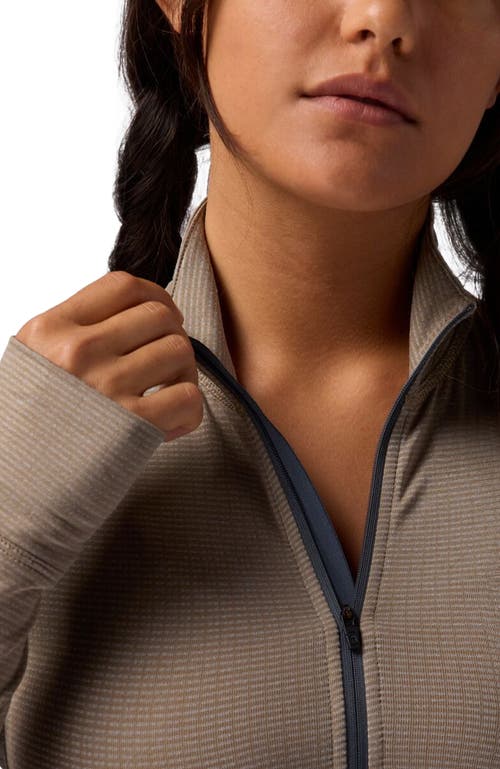 Backcountry Pines Microgrid Ultra-lt Baselayer 1/4-zip Top In Gray