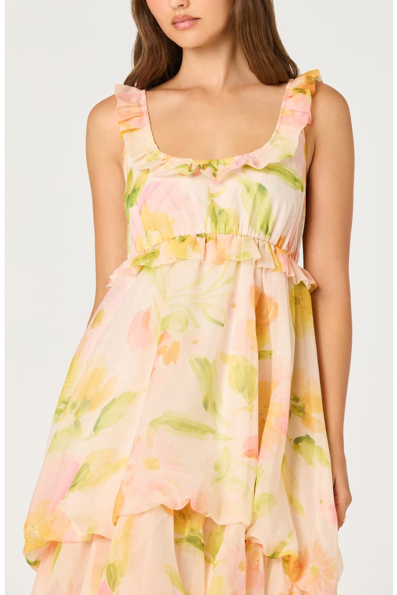 Serenidy Floral High-Low Dress, Alternate, color, BLUSH MULTI FLORAL