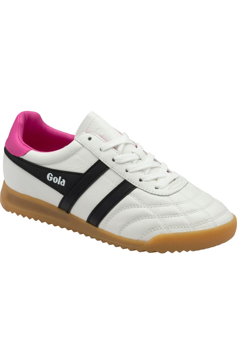Gola Stadium Low Top Sneaker, Main, color, White/ Black/ Shocking Pink