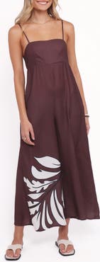 Petal & Pup Delfina Sleeveless Wide Leg Linen Blend Jumpsuit