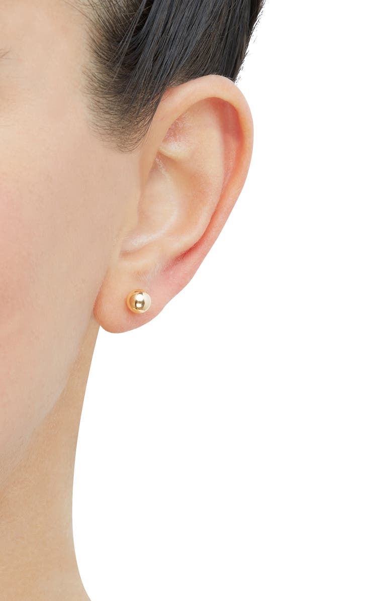 Frankie & Zoe Ball Pendant Necklace & Stud Earrings Set, Alternate, color, Yellow Gold