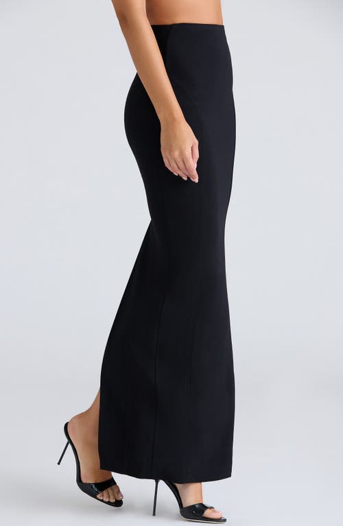 House Of Cb The Midi Skirt In Black