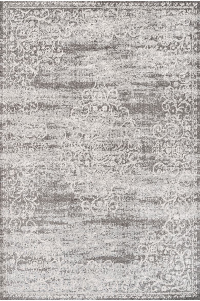 Minori Filigree Medallion Area Rug, Main, color, Light Gray/Cream