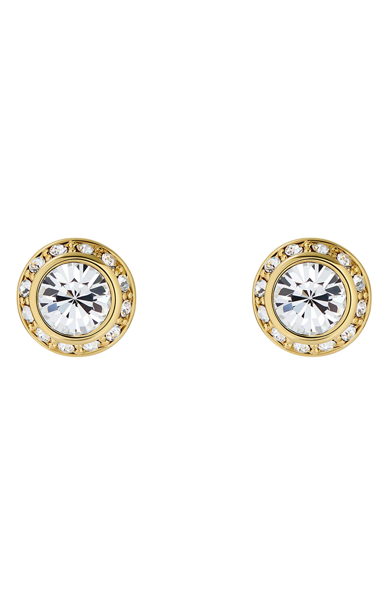 GOLD TONE CLEAR CRYSTAL