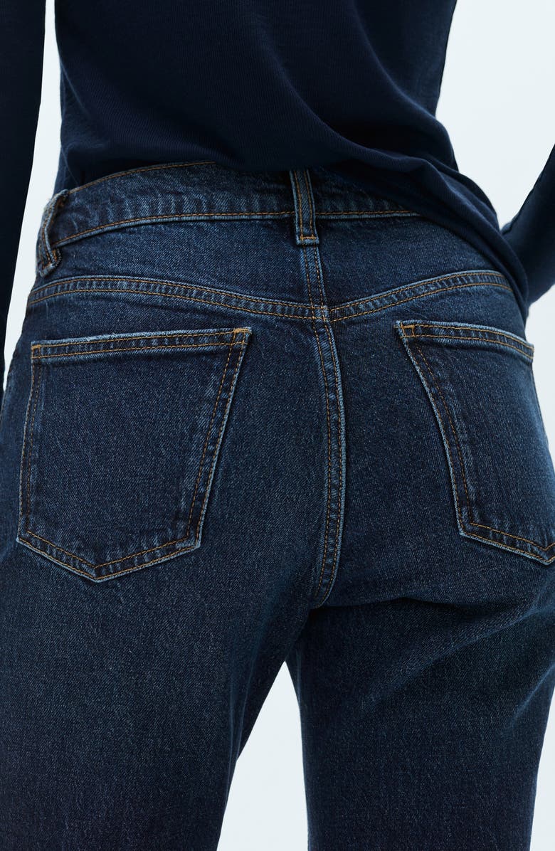 MANGO New Comfort High Waist Ankle Skinny Jeans, Alternate, color, Dark Blue