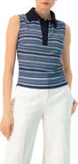 IVONNE Sleeveless Knitted Polo with Collar