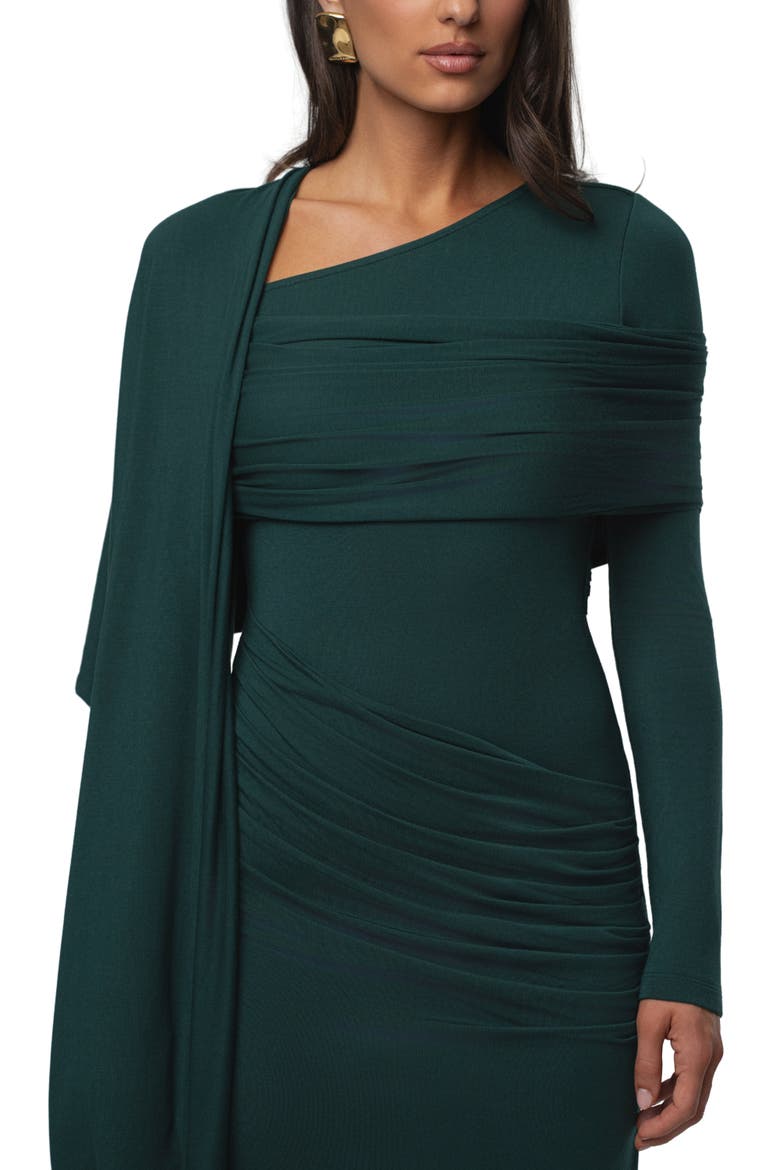 Glitz Asymmetric Maxi Dress, Alternate, color, Emerald