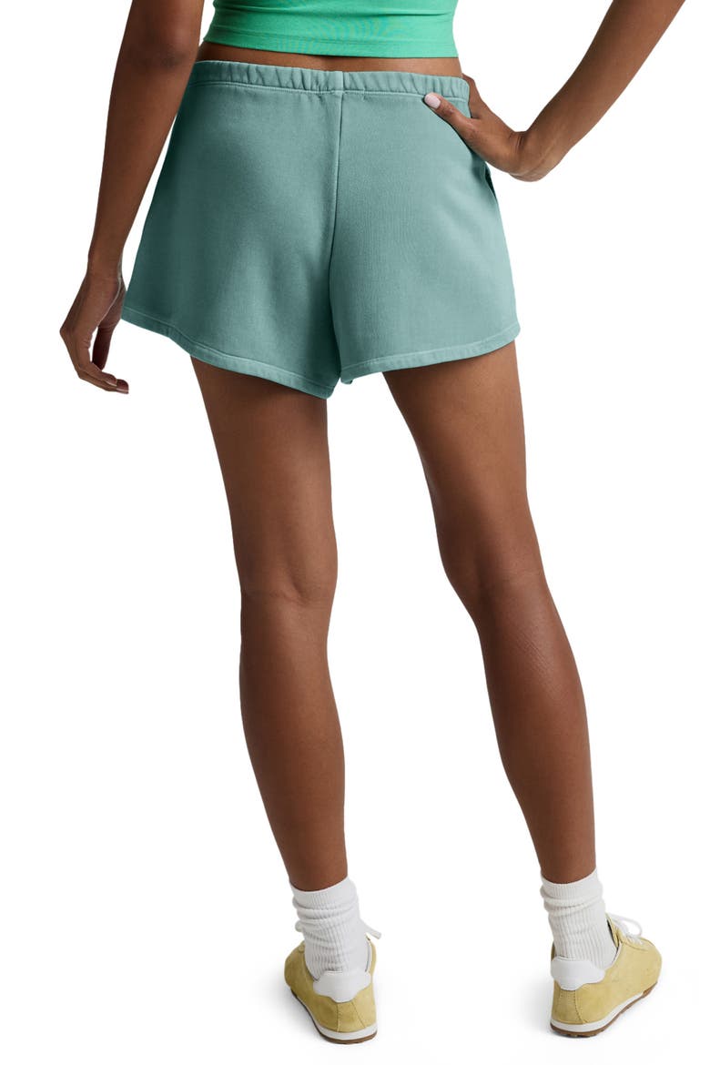 Fade Out Sweat Shorts, Alternate, color, WASHED TEAL SEA