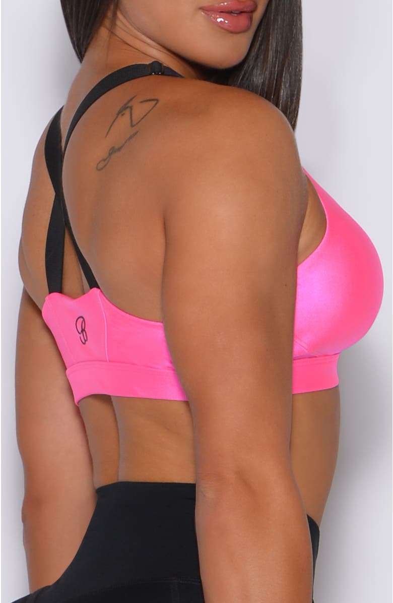 Bombshell Sportswear Glow Sports Bra, Alternate, color, Neon Pink