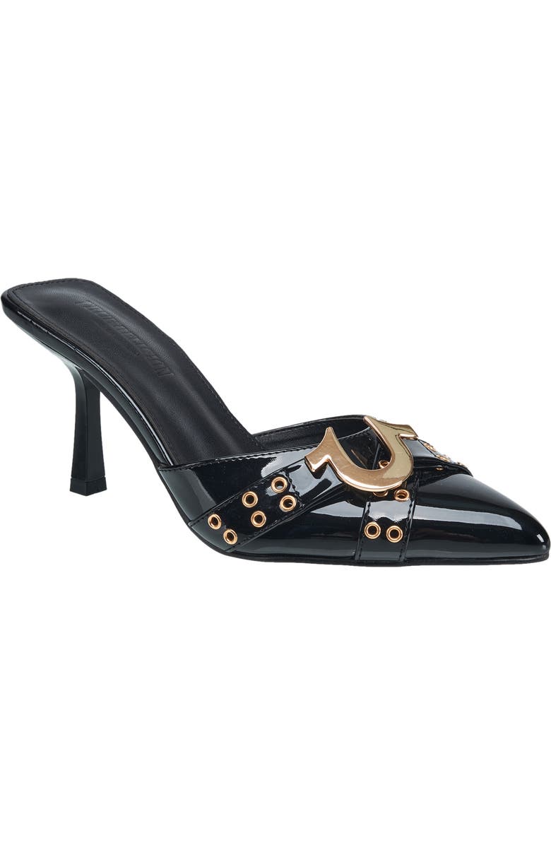 True Religion Doll Metal Logo Heel, Main, color,