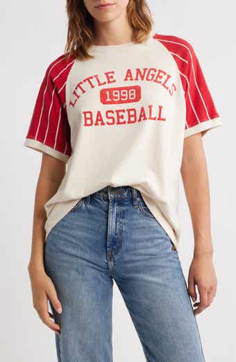 Daydreamer Little Angels Colorblock Cotton Graphic Baseball T-Shirt
