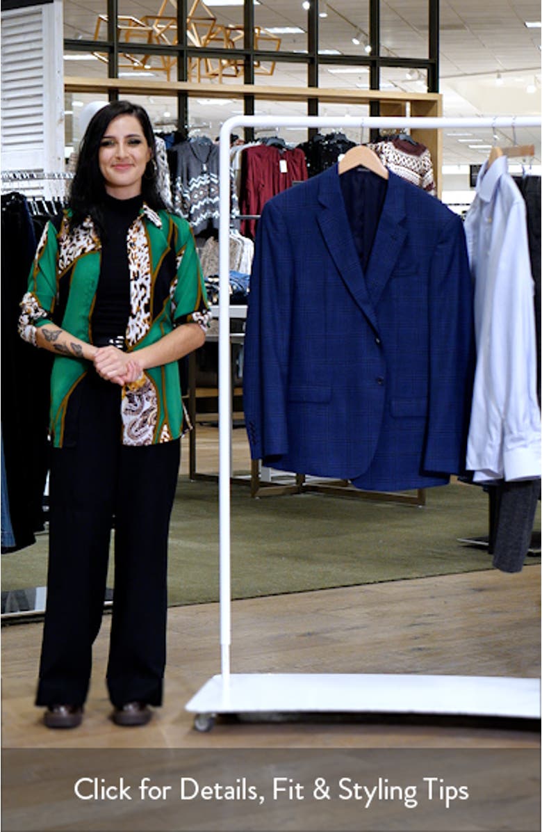 G-Line Textured Navy Check Sport Coat, sales video thumbnail