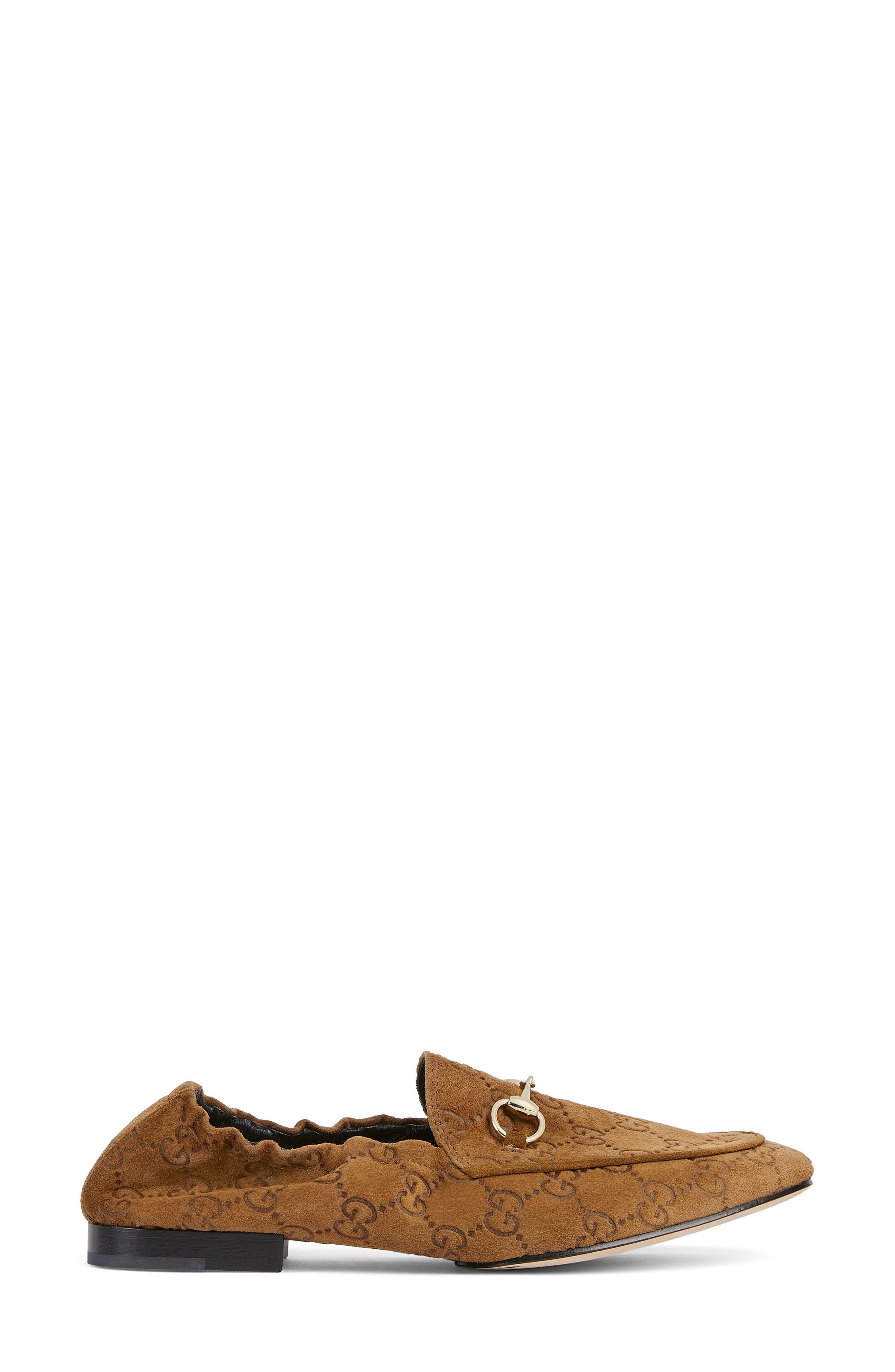 Gucci Jordaan GG Motif Bit Loafer, Alternate, color, Brown