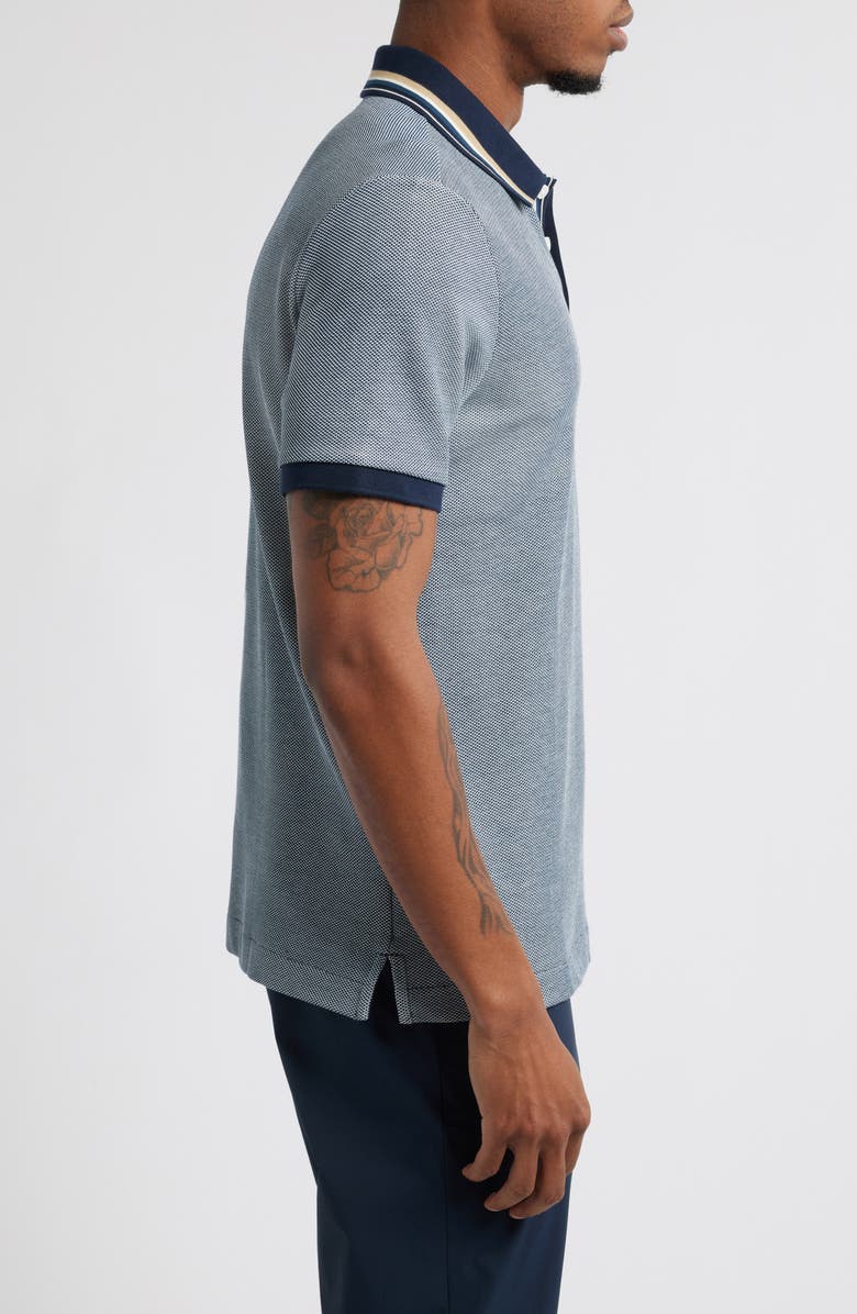Original Penguin Tipped Bird's Eye Piqué Polo, Alternate, color,