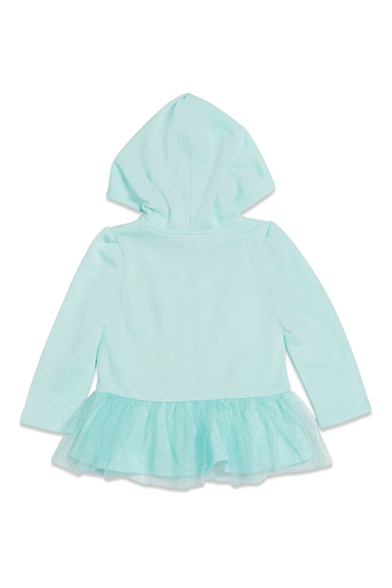 The Little Mermaid Princess Ariel Zip-Up Hooded Sweatshirt, Alternate, color, Ariel Aqua