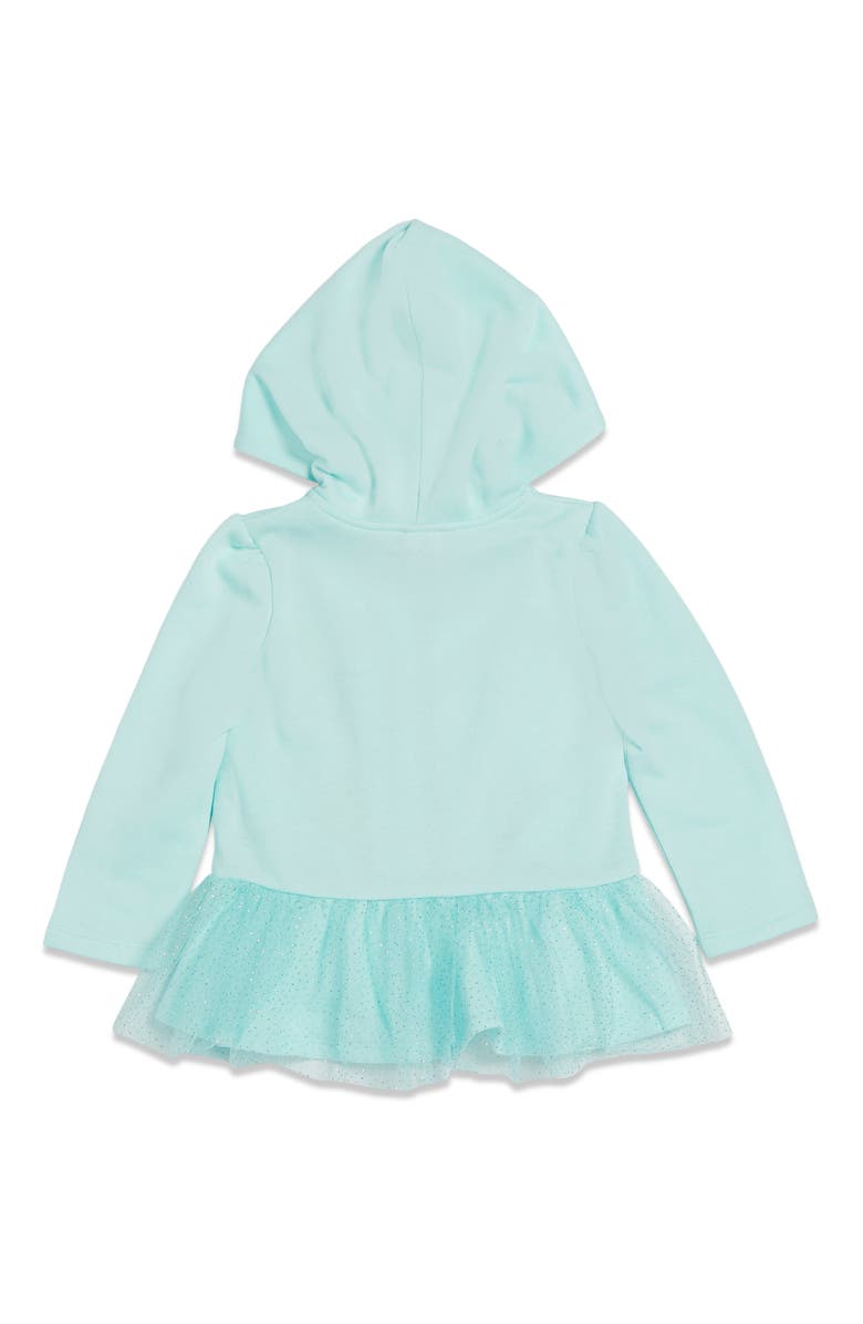 Disney The Little Mermaid Princess Ariel Zip-Up Hooded Sweatshirt, Alternate, color, Ariel Aqua